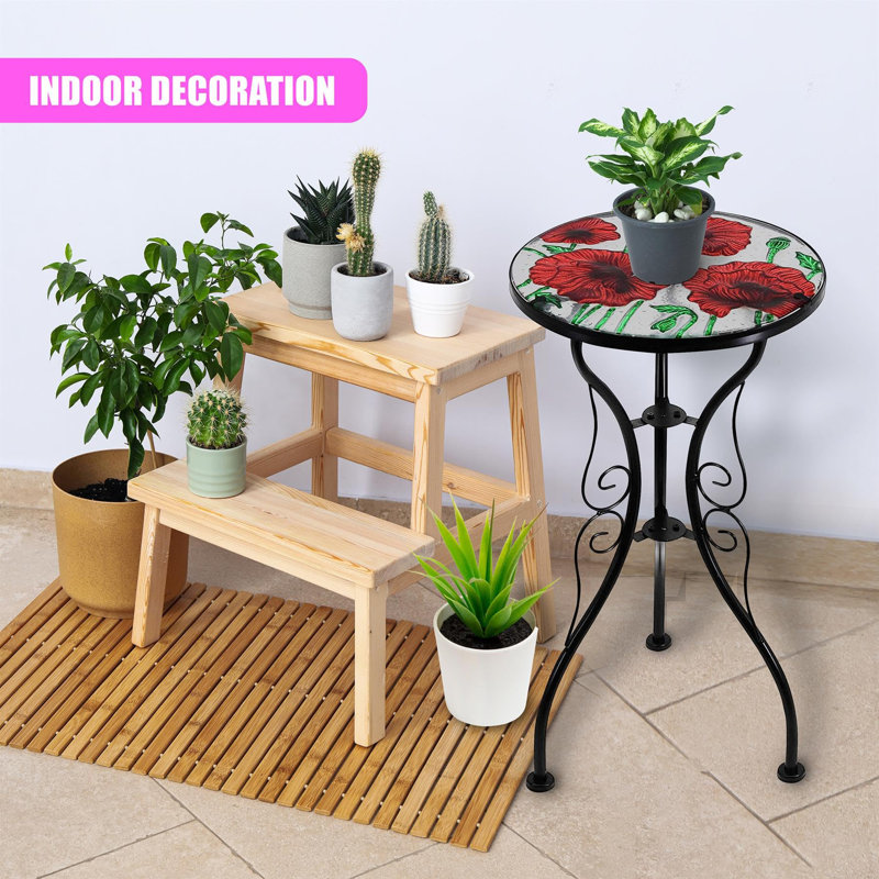 Glass Top End Table