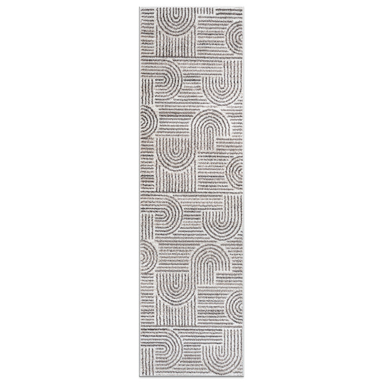 Rambo Bohemian Stripe Arch Design Area Rug