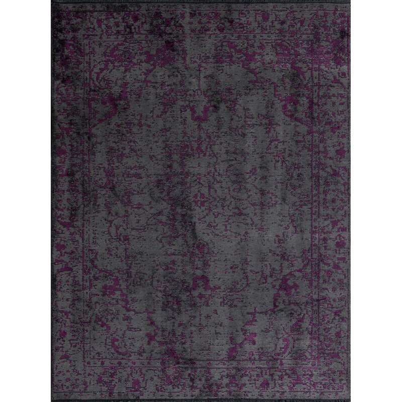 Rapture Gray/Purple Oriental Luxury Area Rug, Rectangle 7'10" x 11'2"