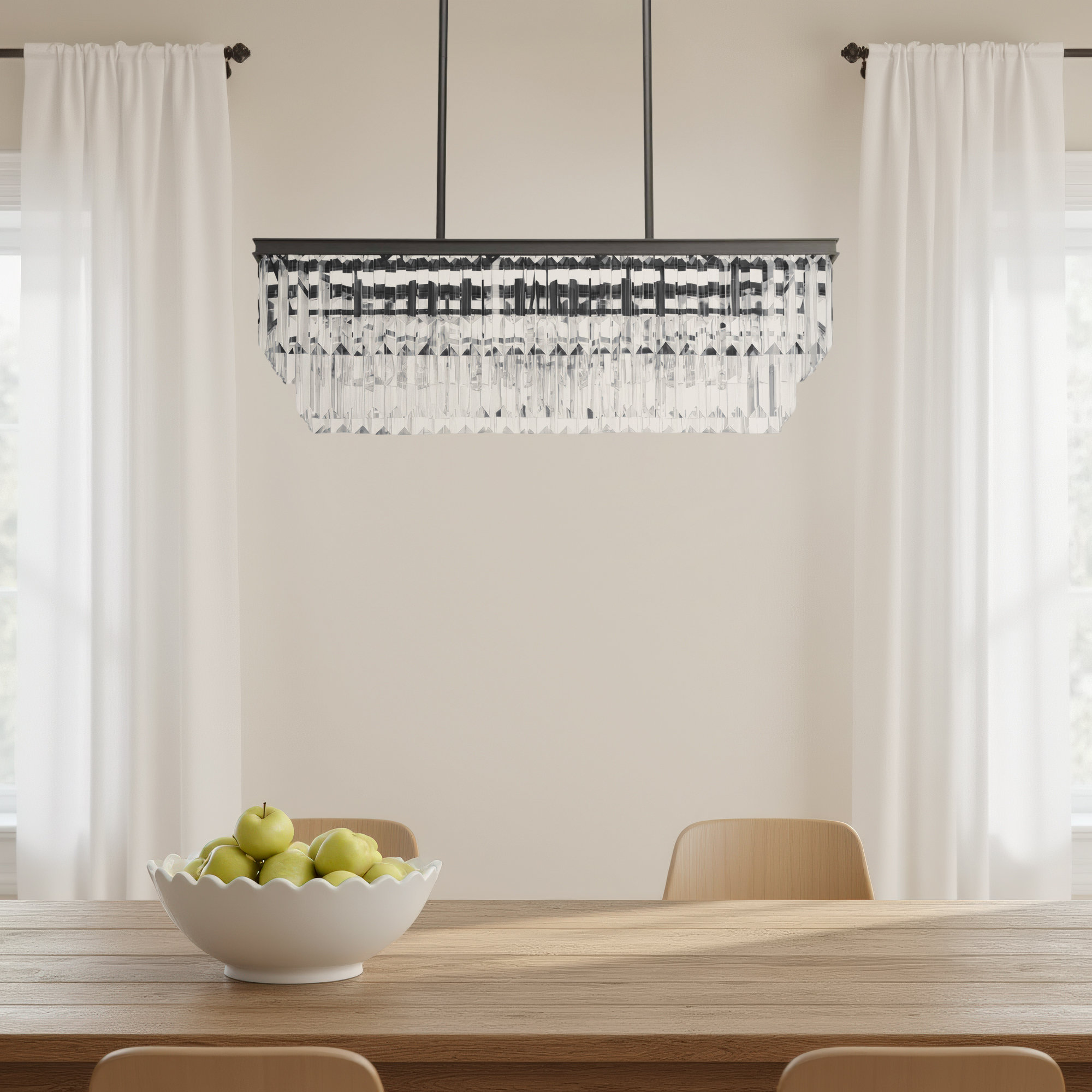 Galene 4 - Light Metal Dimmable Tiered Chandelier, Antique Bronze