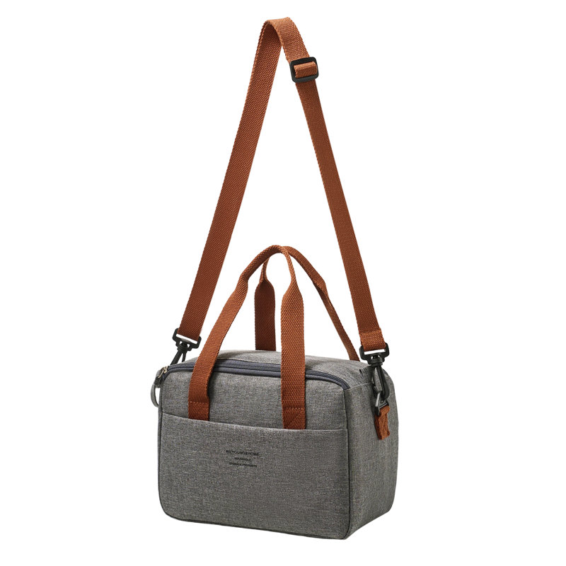 Portable Insulated Lunch Bag, Grey