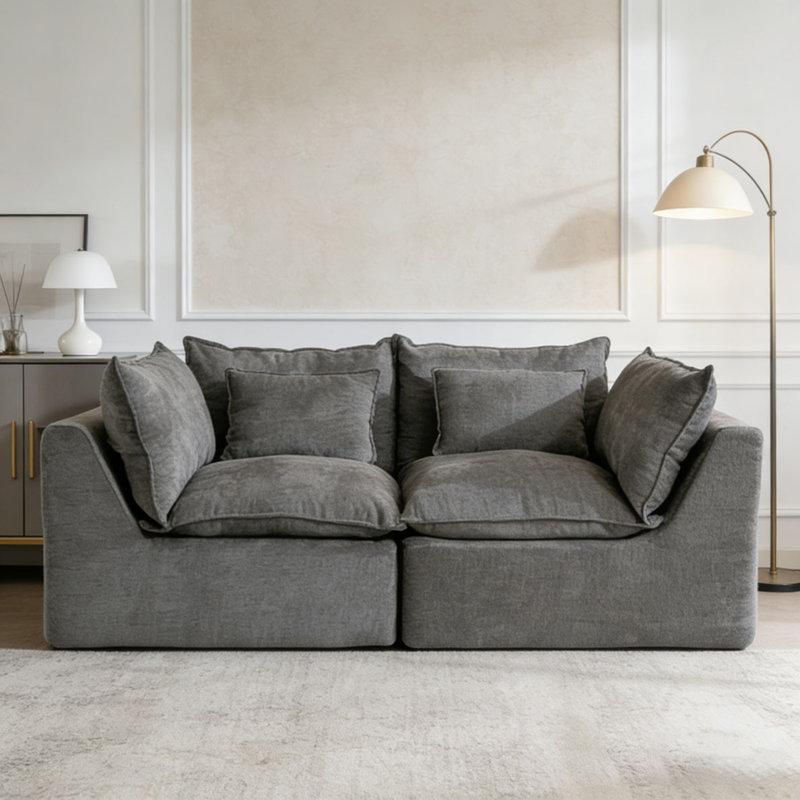 Canapé modulaire surdimensionné Cloud Couch, Antique Grey+2Seat