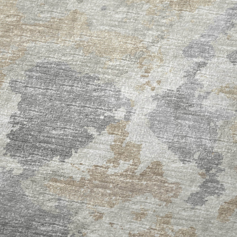 Jeté en sherpa Addison, Beige / abstrait