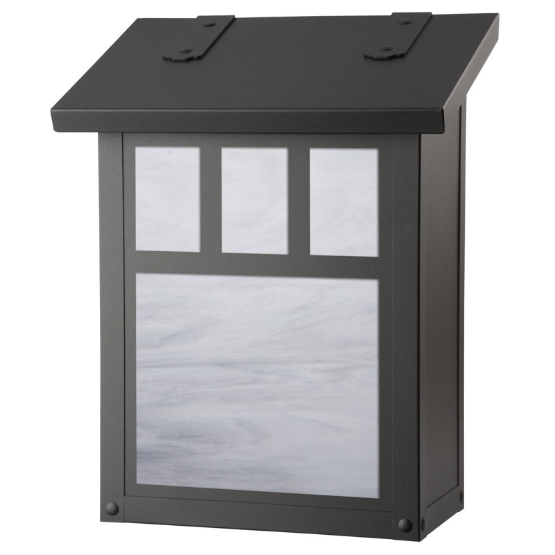 Boîte aux lettres murale double Giunta, Blanc vaporeux, Noir texturé