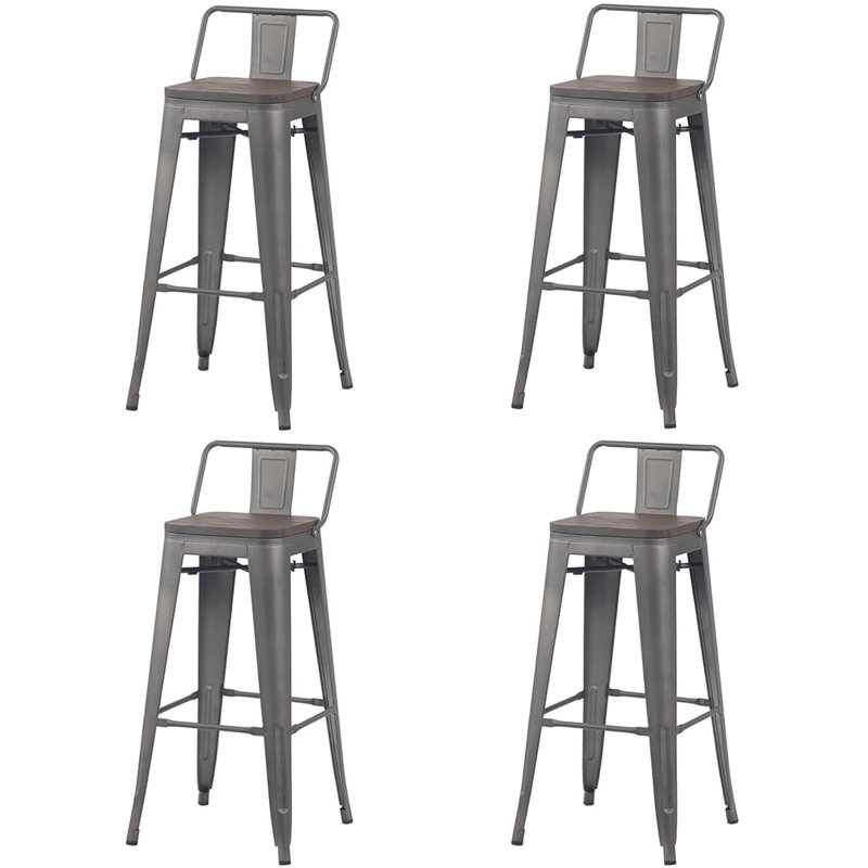 Tabouret de bar 30 po Jimmenez, Gris