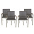 Fauteuils de salle à manger d'extérieur Zheko