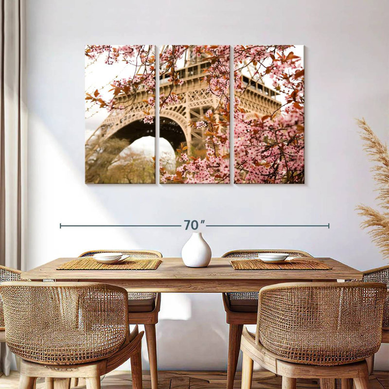 Kavia Eiffel Tower Cherry Blossoms, 36" H x 57" W