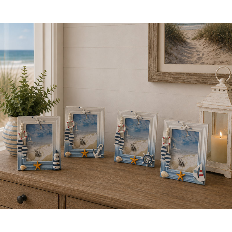 Set Of 4 Assorted Beach Theme Photo Frame
