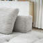3 canapé modulaire en forme de L avec méridienne, canapé modulaire Cloud, revêtement en velours côtelé pour appartement, coussins confortables à ressorts, style minimaliste moderne, gris, aucun assemblage requis,