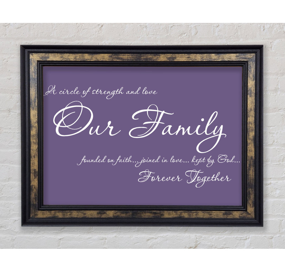 Our Family Together Forever Lilac - Single Picture Frame Typography