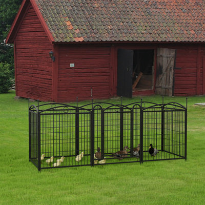 Dog Playpen Indoor 32 Inch 8 Panels Metal Dog Pen Pet Dog Fence Outdoor Exercise Pen With Doors