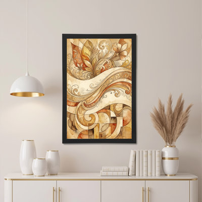 Motif floral abstrait et tourbillon abstrait, reproduction d'art sur toile tendue sur toile, ensemble de 1