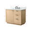 Meuble-lavabo simple autoportant de 42 po avec plateau en pierre d'ingénierie Charlyann-686270043