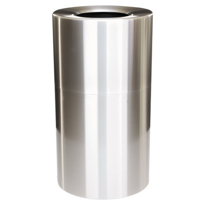 Aluminum Open Kitchen Trash Can - 35 Gallons