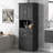 Tall Bathroom Cabinet with Tilt-Out Laundry Basket-110583801