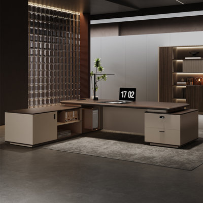 Bureau de direction 78,74 "brun simplifié de luxe