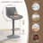 Neharika Swivel Upholstered Faux Leather Adjustable Height Counter Stool-1876843638