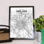 Milan City Map - No Frame Print-1800072069