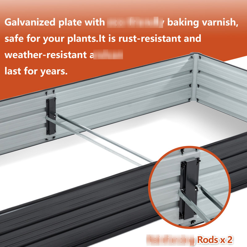 841 Ft Outdoor Galvanized Garden Bed, Ideal For Vegetables, Fruits, And Herbs - Ample Space, Quick Assembly Raised Planter Bed Ft, Planting Area, Reusable