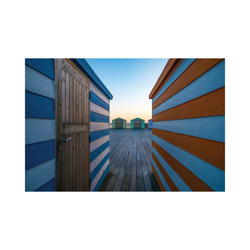 Beach Huts On The Pier by Linda Wride - Wrapped Canvas Gallery-Wrapped Canvas Giclée, 66.04 cm H x 45.72 cm W x 1.91 cm D