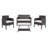 Aboka 4 - Person Patio Conversation Set with Cushions-983695459