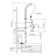 Commercial Kitchen Faucet Wall Mount with Pre-Rinse Sprayer 25Inch