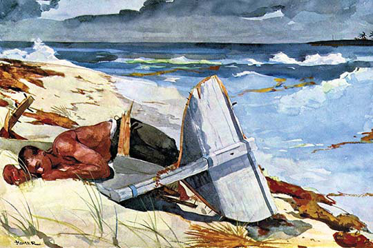 « after the tornade » par winslow homer, reproduction d’art