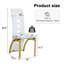 Chaise de salle à manger rembourrée en similicuir moderne avec pieds incurvés en métal et dossier découpé (ensemble de 6)-2031375115-2031375125-2036752461