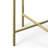 Tara 16"W Marble Top Contemporary End Table with Metal Base and Crossbar Support