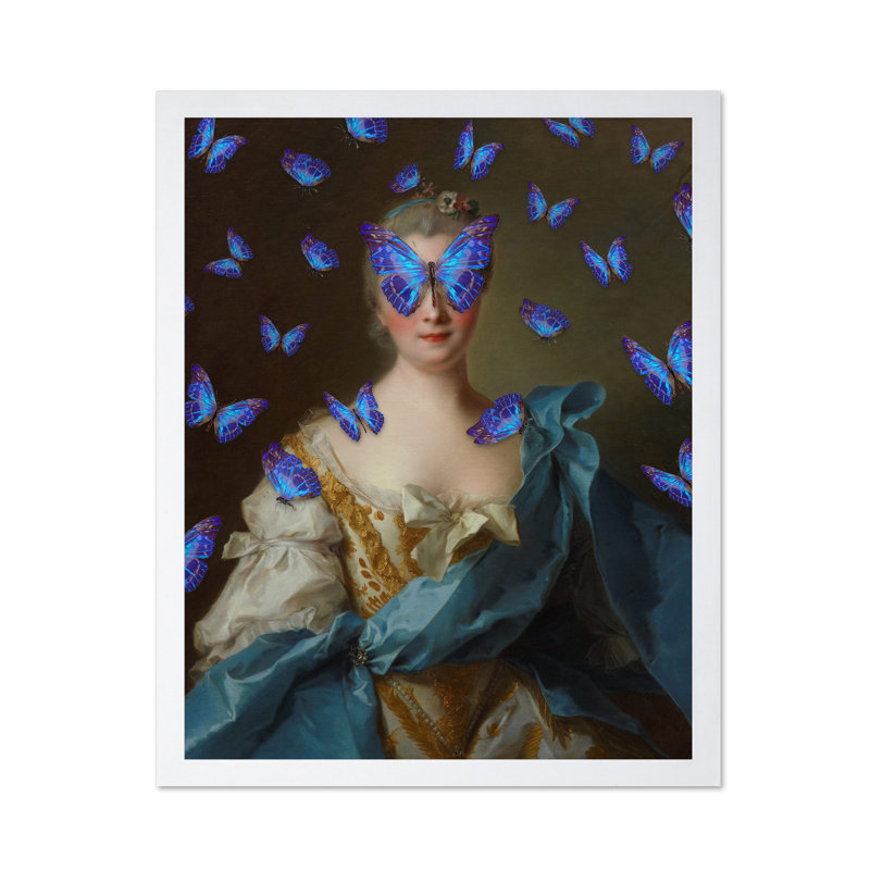Portrait altéré de madame de La Porte, 11"H x 14"W, Poster, White Framed