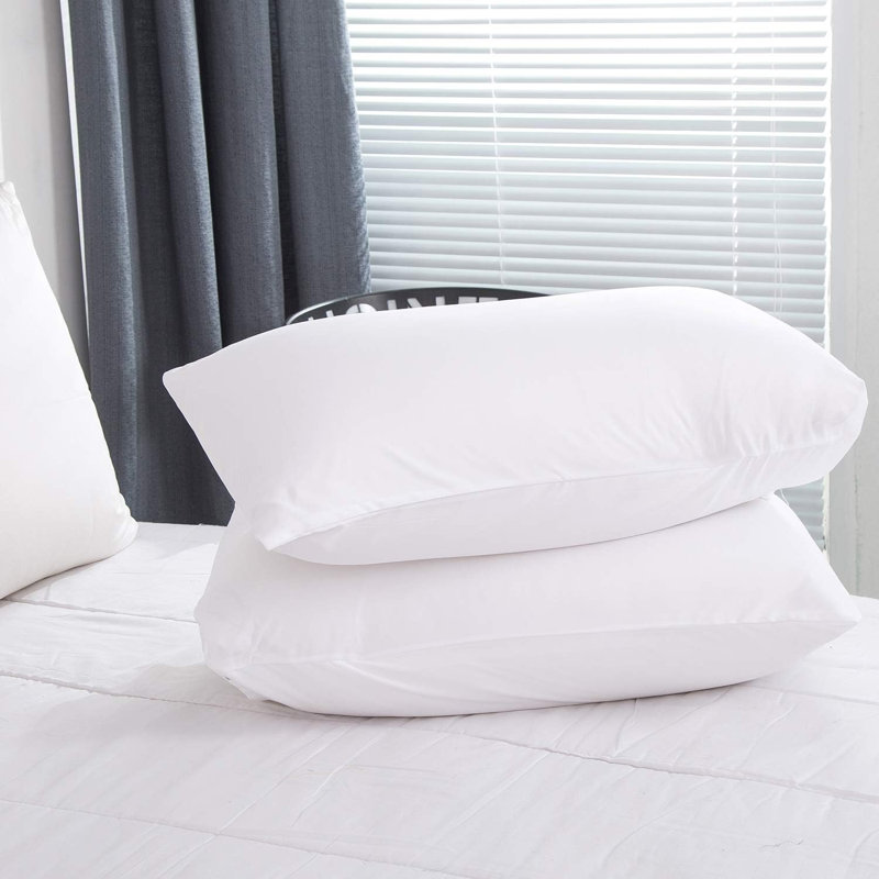 Wellboo 2 Pieces Pillowcases Standard Envelope Closure Pillowshams Pack of 2, White, 20inX26in