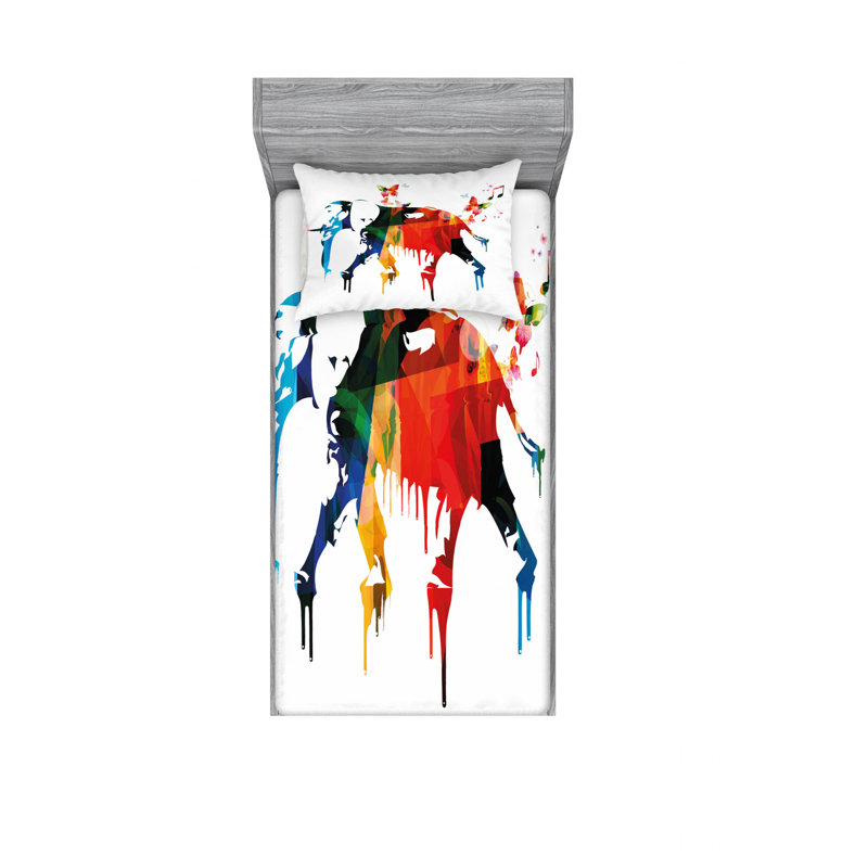 Ensemble de draps Safari Wild Life, Ensemble de draps pour lit simple avec drap-housse