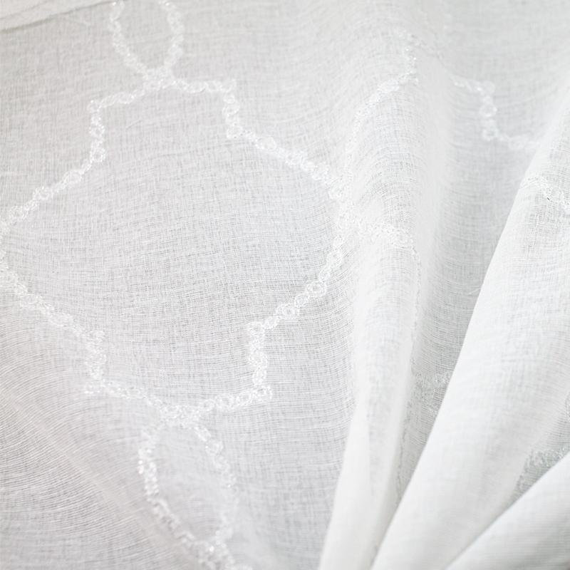 Embroidered Sheer | Aladdin Fabric_ALADDIN, White