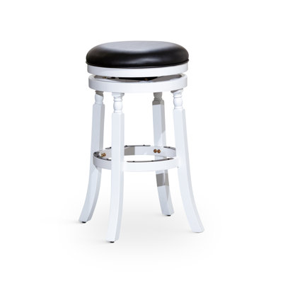 Tabouret de bar Palmer Lake avec pivotement à 360 degrés et siège en cuir pour les cuisines et les bars modernes