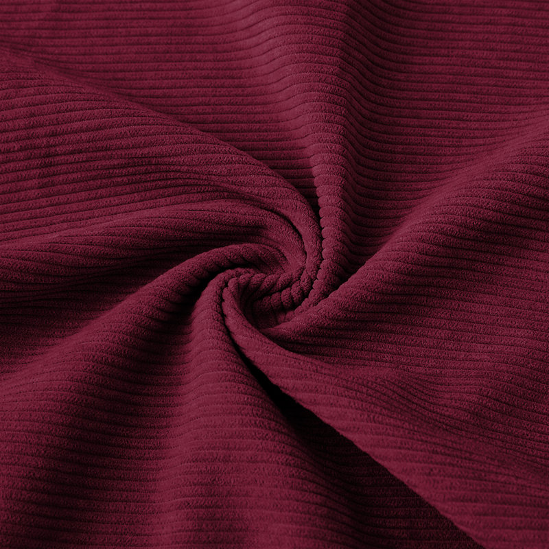 Striped Crushed Velvet Cushion Cover (Set Of 2) , Red