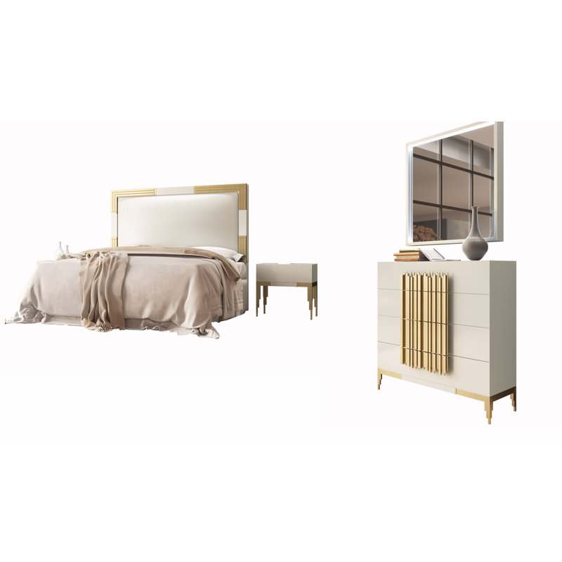 Archmont Maximo Mx83K Set 5 C, 5 Pcs : Dresser, Mirror, Bed, Nightstand, Dresser, King