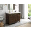 Teck de 48 po Sonoma X P 22 po De meuble-lavabo simple en noyer foncé-108259406