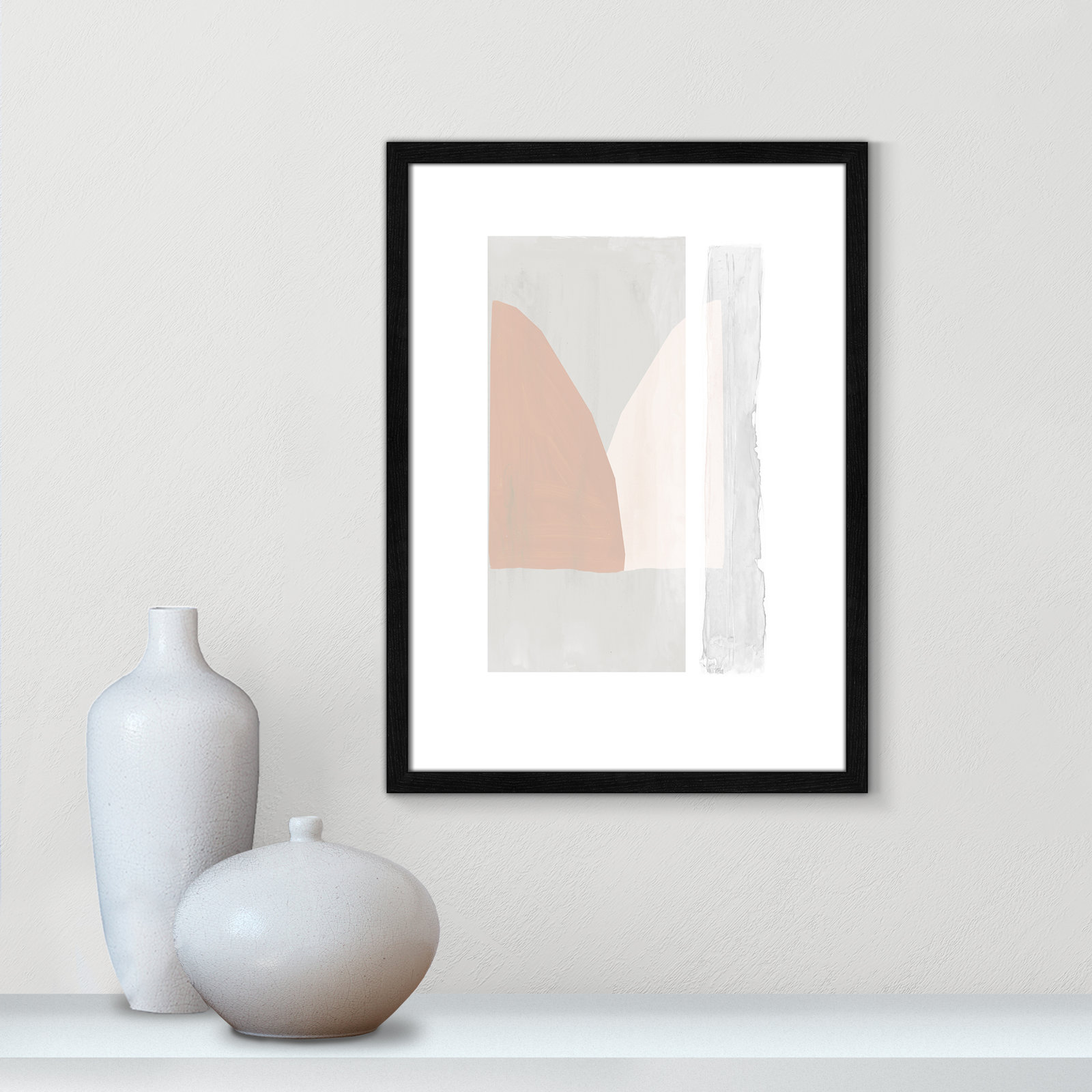Soft and Light - Painting Print, 23" H x 17" W x 0.75" D, Black Wood Framed Paper