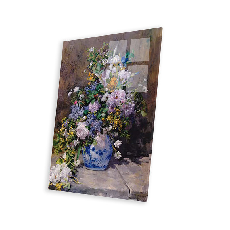 «Spring Bouque» par Pierre-Auguste Renoir - peinture sans cadre, H 32 po x l 24 po x P 0,25 po