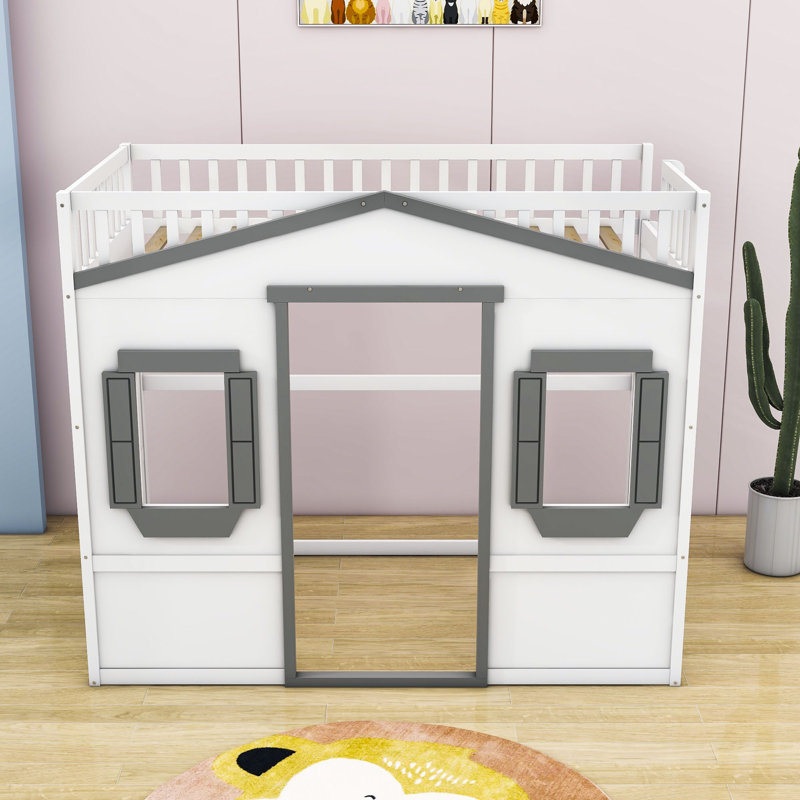 Lit mezzanine Baresthon par Harper Orchard, Simple, Blanc / gris