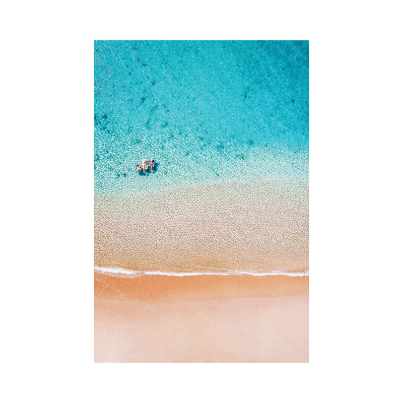 Summer Beach Friends Floating by James Vodicka - Wrapped Canvas Gallery-Wrapped Canvas Giclée, 66.04 cm H x 45.72 cm W