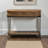 Kailey 2-Low Shelves Single Drawer Console Table in Brown/Blue, 32.00" H X 42.9" W X 9.83" L