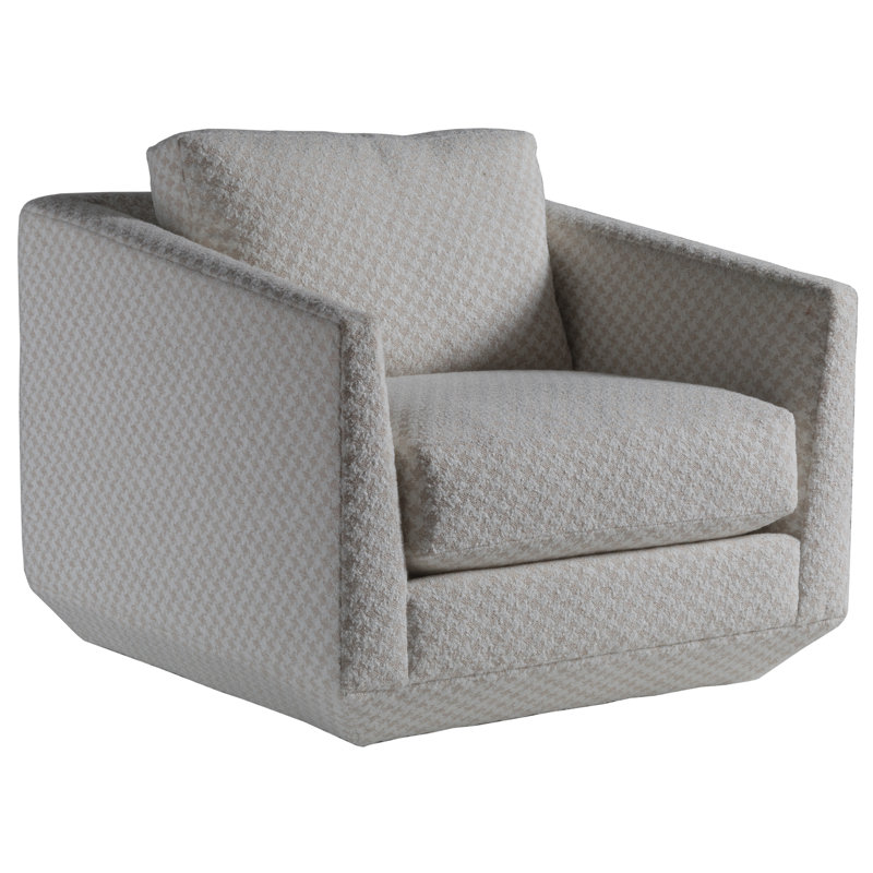 Artistica Upholstery Swivel Armchair, Gray Polyester Blend