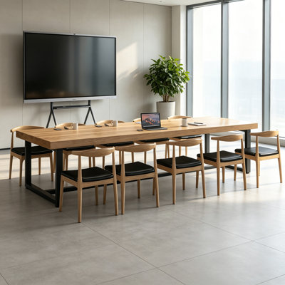 Solid Wood Pine Rectangular Conference Tables