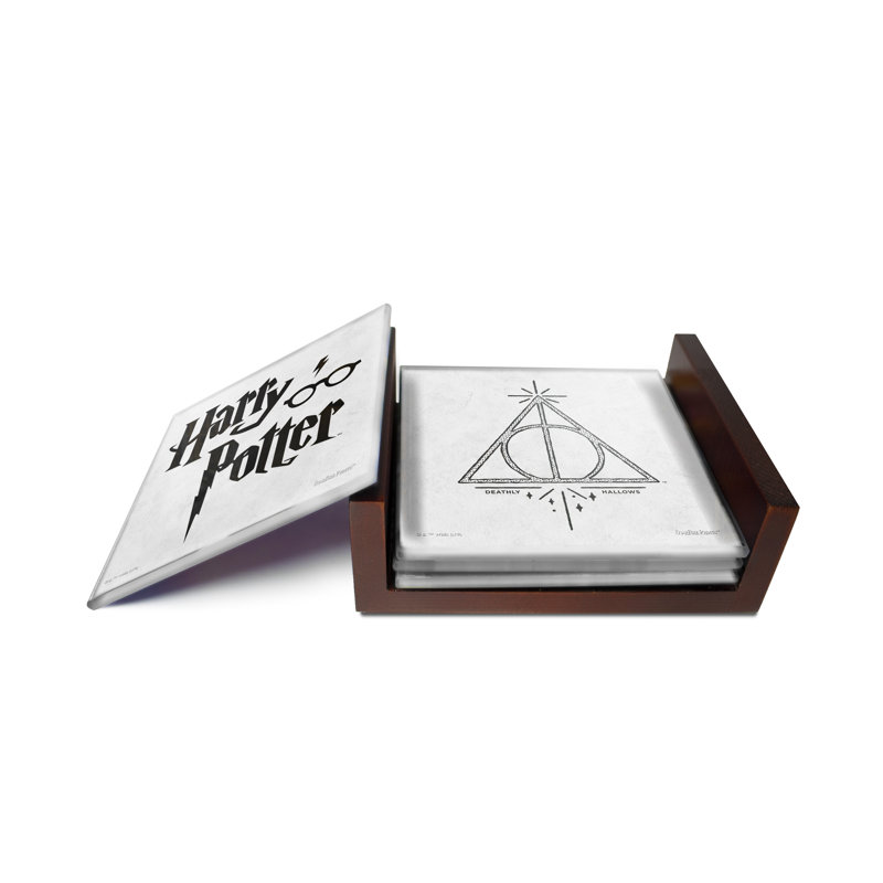 (Symboles) Ensemble de sous-verres en verre Starfire, Harry Potter / Symboles