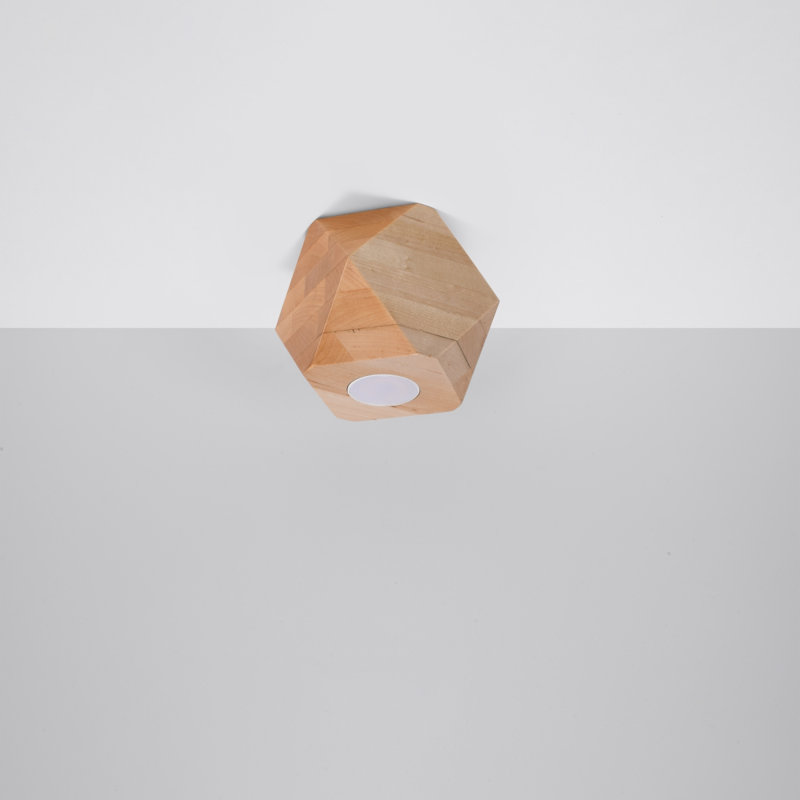 Woody Solid Wood Flush Mount