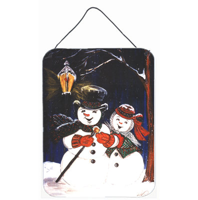 Couple par carol normande peinture plaque d'impression Snowman