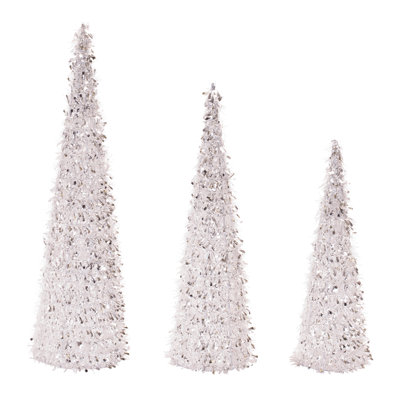 Arbre à cônes Tinsel (ensemble de 3)