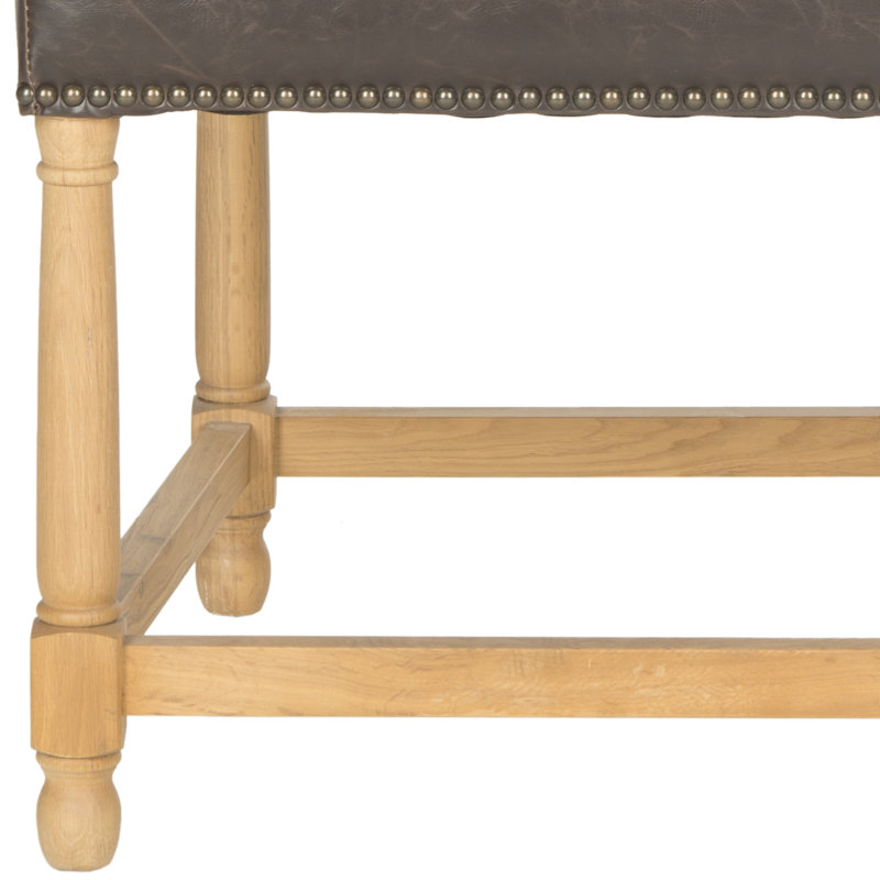 Fauteuil rembourré Fleur, Brown Faux Leather