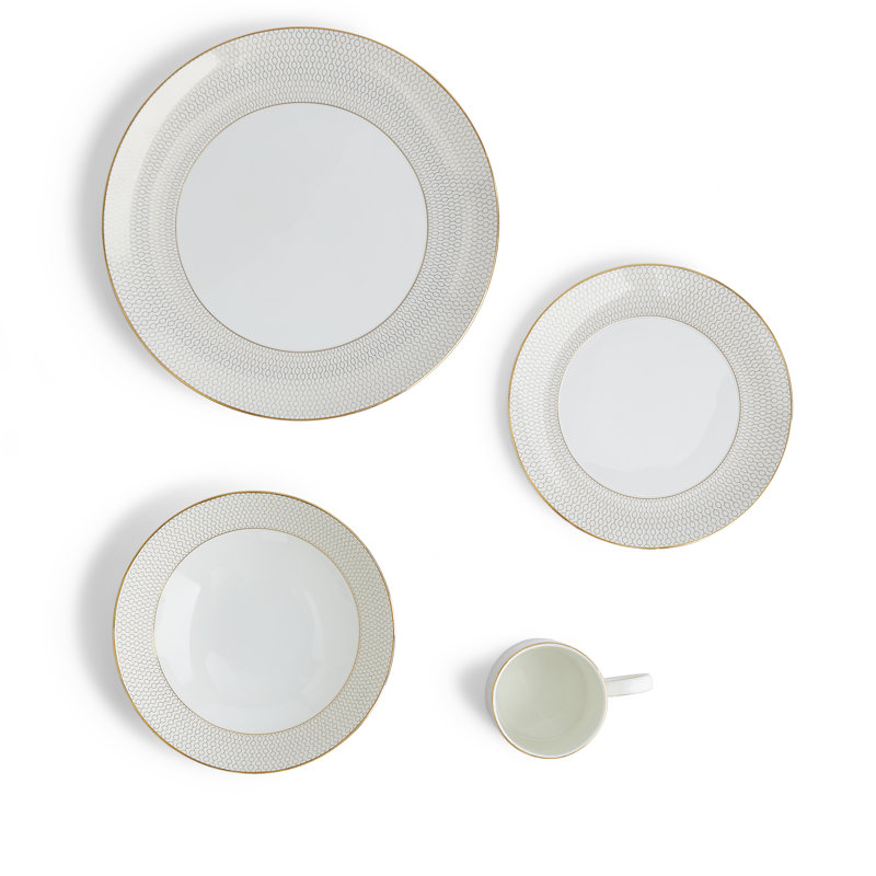 Gio Gold Bone China Dinnerware Set